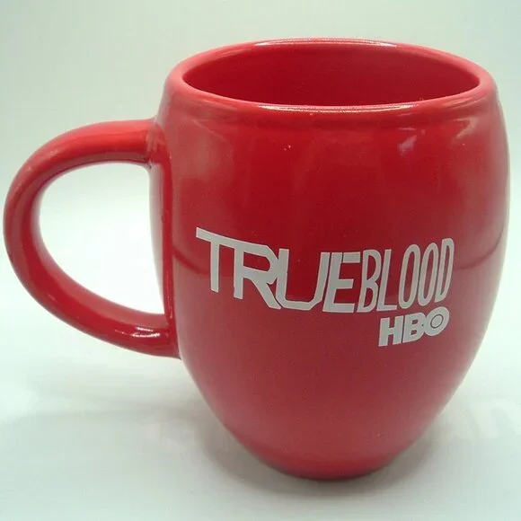 TRUE BLOOD RED Large COFFEE MUG "One drop, that's all you need" EXCELLENT COND! - Picture 2 of 4
